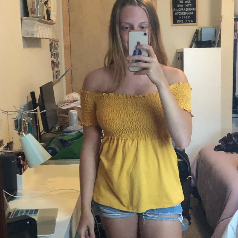 Yellow off the shoulder